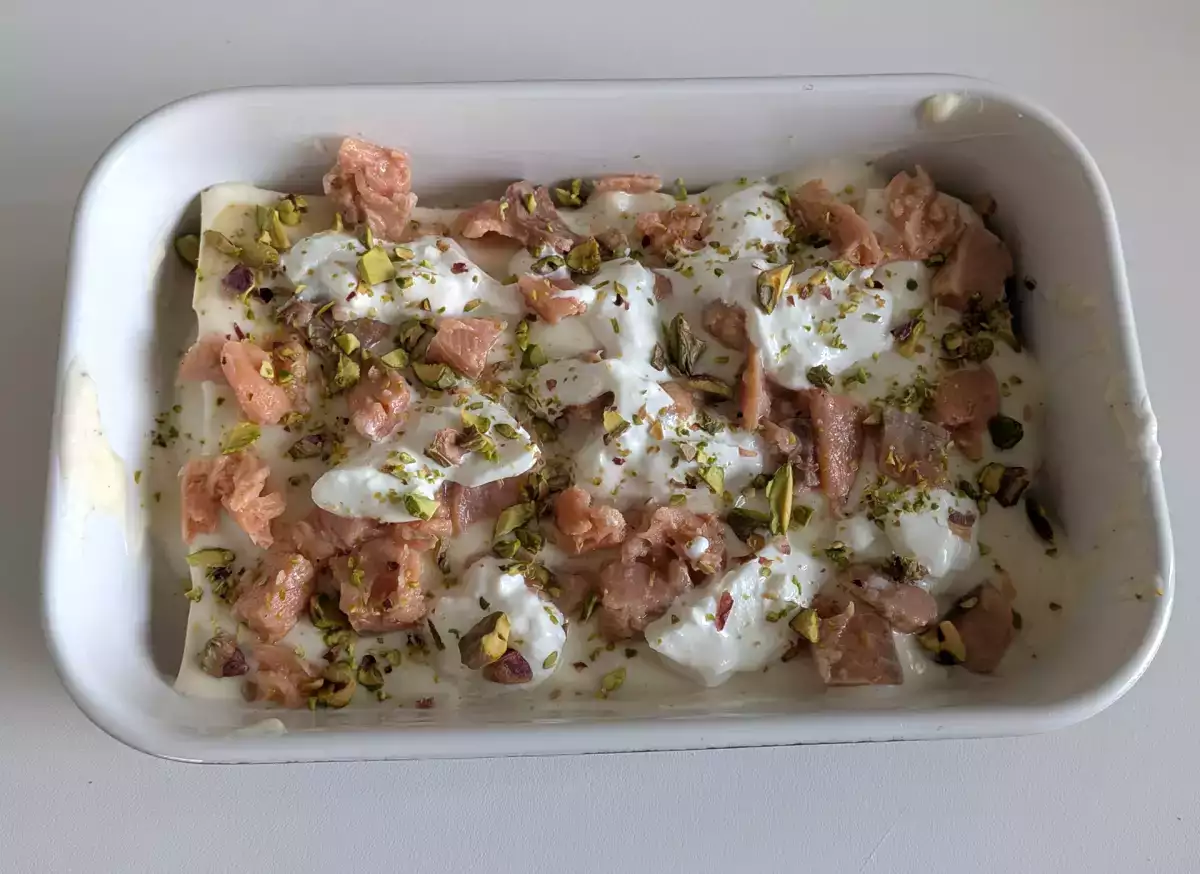 4. Sestavite lazanjo