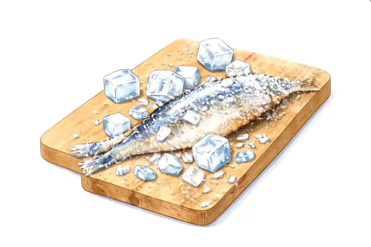 4. Delno zamrznjene sardine: bolj čvrste, manj napak