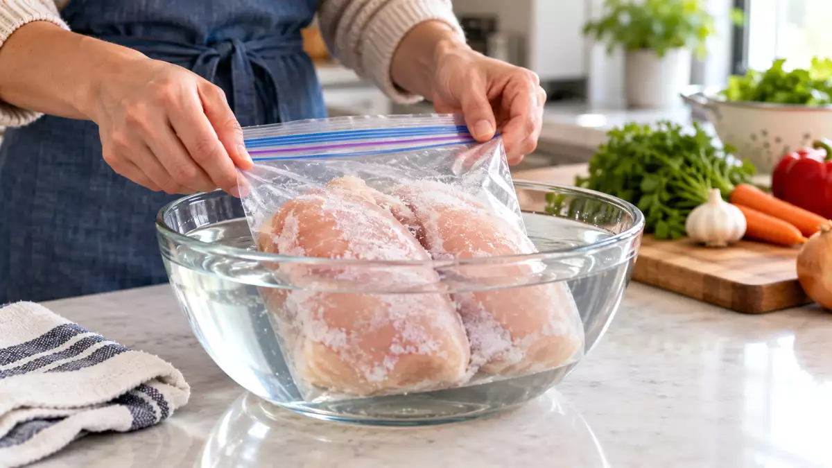 Ste pozabili odmrzniti piščanca? Te 3 varne metode lahko rešijo večerjo, ne da bi tvegali zastrupitev s hrano