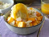 Recept Mango bingsu, slastna korejska sladica z mangom, ki je uspešnica po vsem svetu