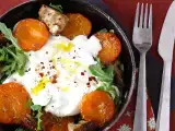 Recept Pečena marelica, rukola in solata burrata