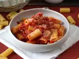 Recept Pasta all'amatriciana, tradicionalni recept, razložen korak za korakom