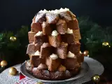 Recept Brioš pandoro, polnjen s kremo nutella in vanilijevo kremo v obliki božičnega drevesa