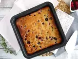 Recept Brownie z belo čokolado in rdečim sadjem (blondie)