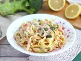 Recept Testenine iz enega lonca - tagliatelle z lososom in brokolijem