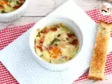Recept Oeufs cocotte s slanino in drobnjakom, hiter recept