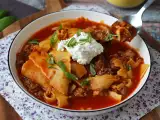 Recept Lazanjska juha z mesom, rikoto in parmezanom