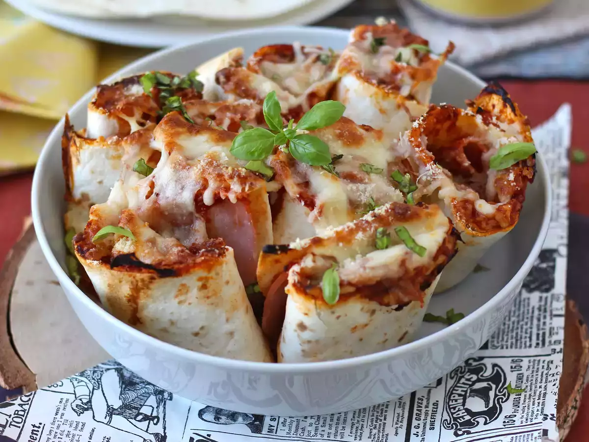 Recept Kaj storiti s tortiljami gurmanska jed za delitev z okusom pice!