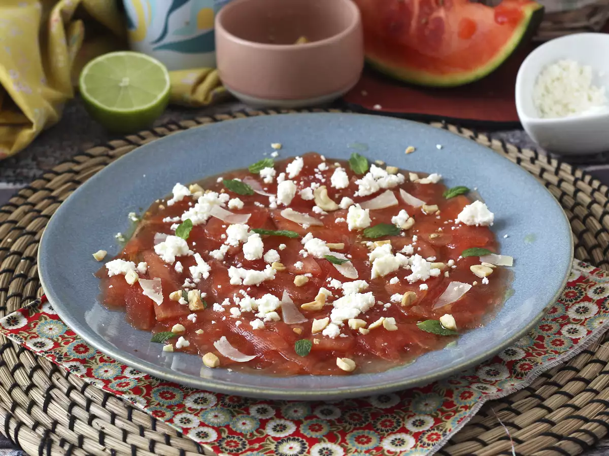 Recept Carpaccio iz lubenice: osvežilna poletna predjed