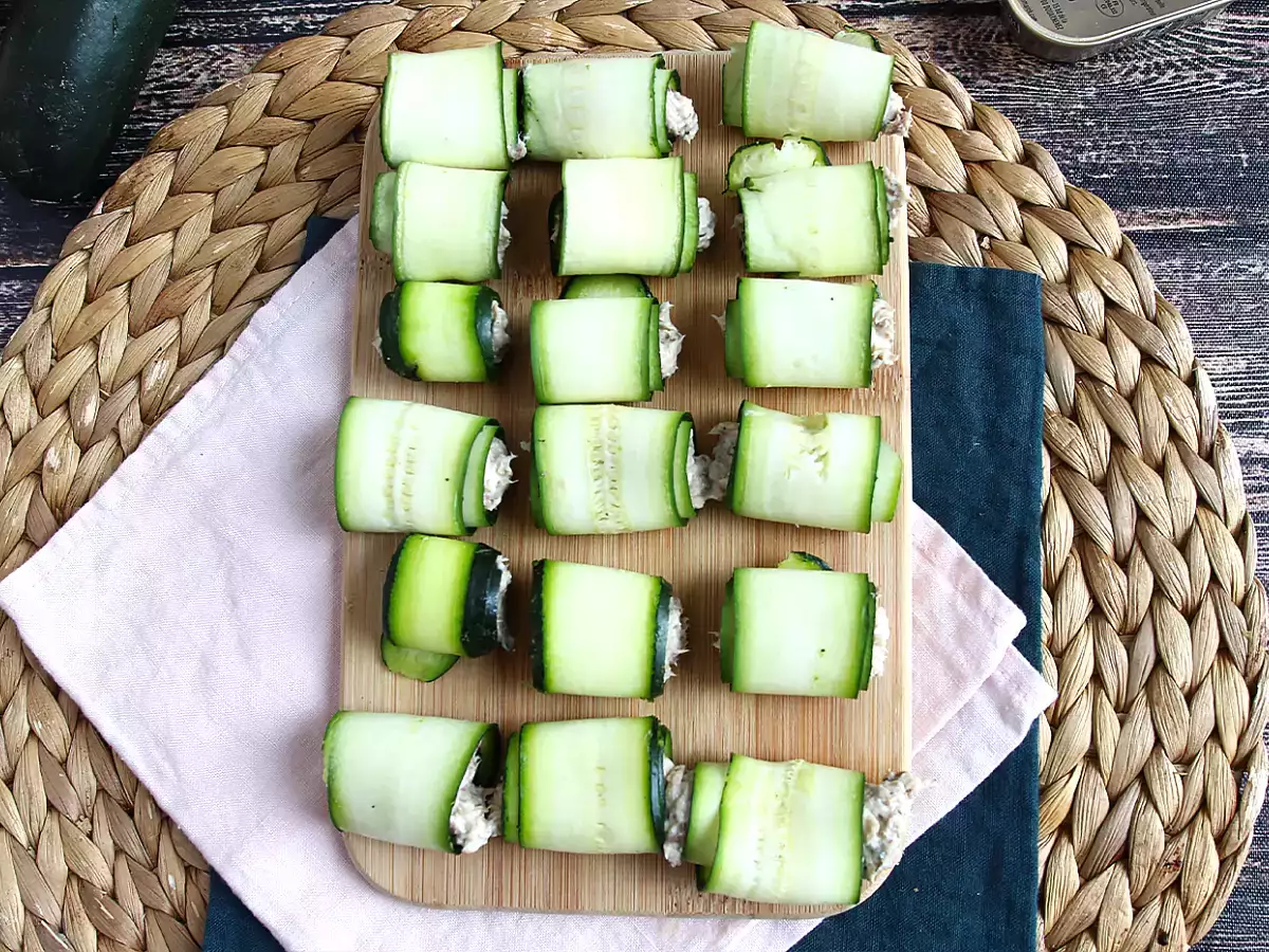 Recept Zvitki iz bučk in sardin