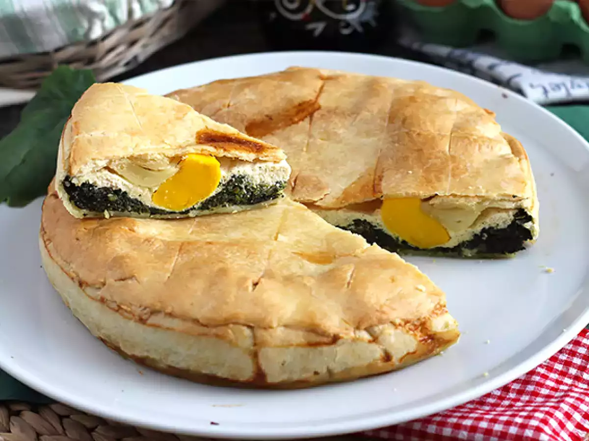 Recept Špinača, rikota in jajčna pita - italijanska torta pasqualina