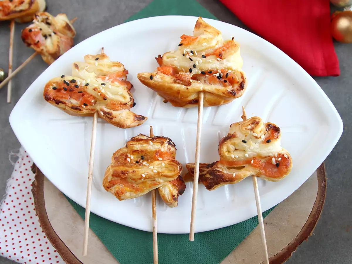 Recept Listnate jelke z dvema vrstama lososa