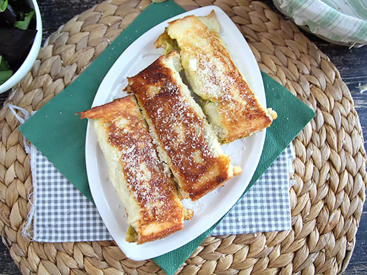 Recept Slani francoski toast s pestom