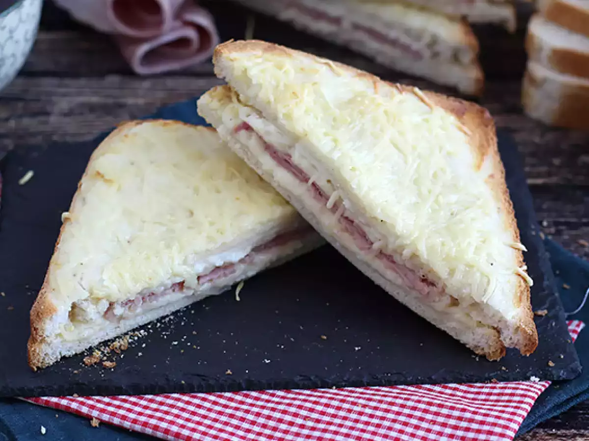 Recept Gourmet croque-monsieur z bešamelno omako
