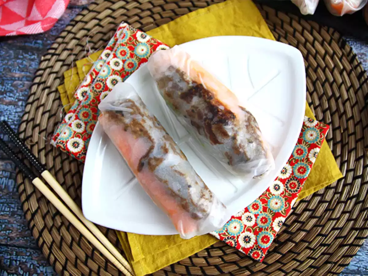 Recept Spomladanski zvitki - marinirana govedina