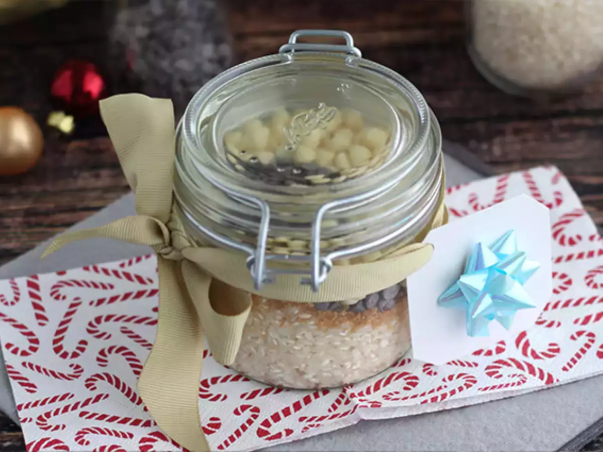 Recept Komplet za rižev puding s temno in belo čokolado