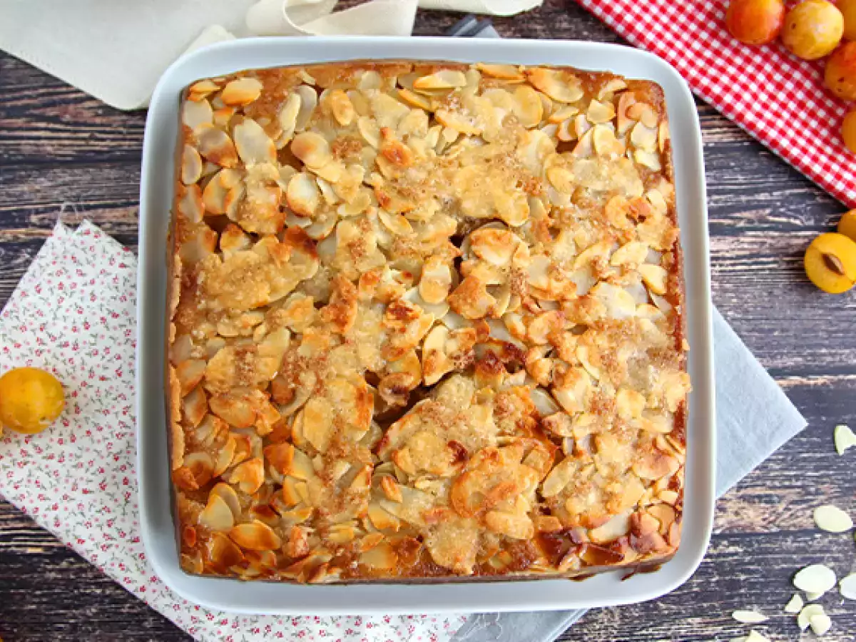 Recept Mirabelle in mandljeva obrnjena torta