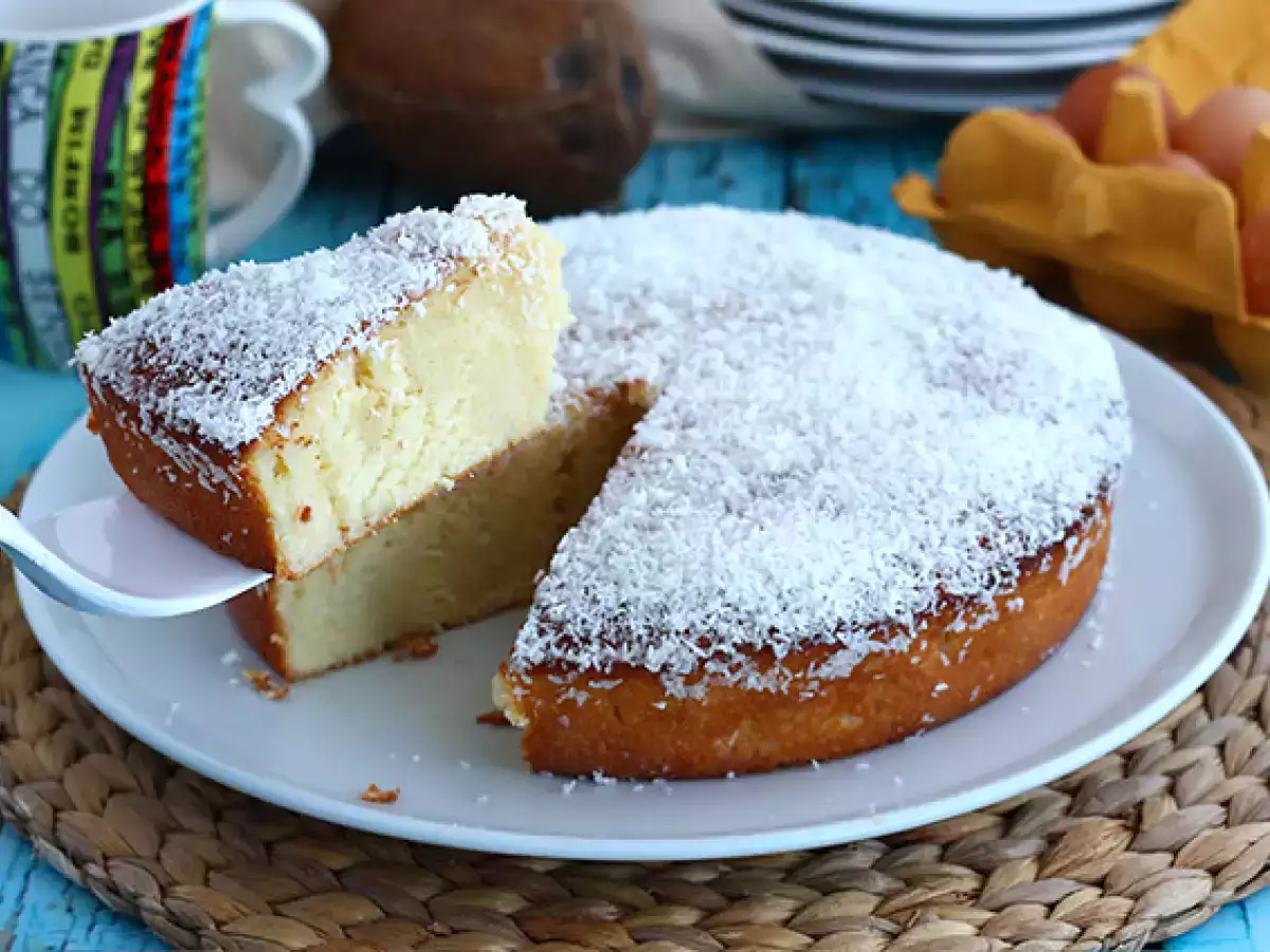 Recept Brazilska kokosova torta - bolo toalha felpuda