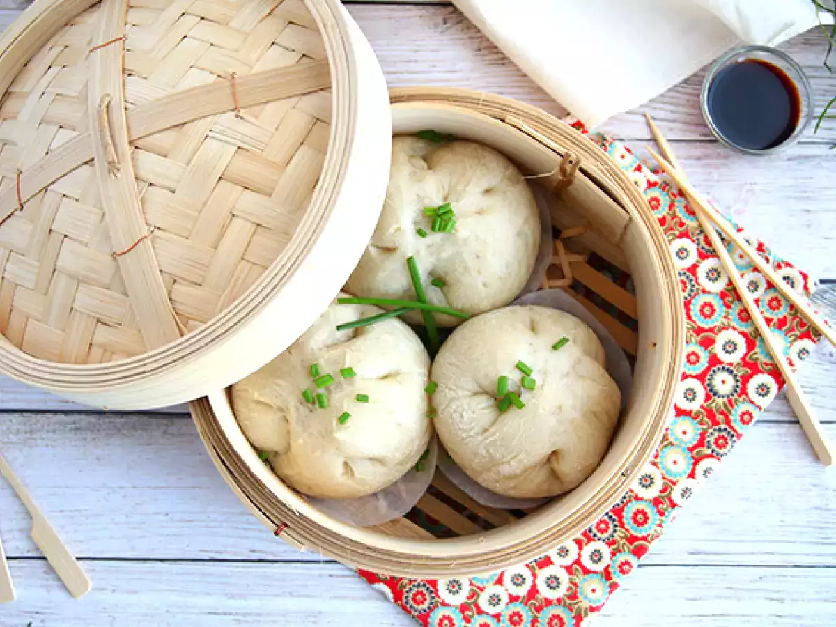 Recept Banh bao, majhne parne žemljice