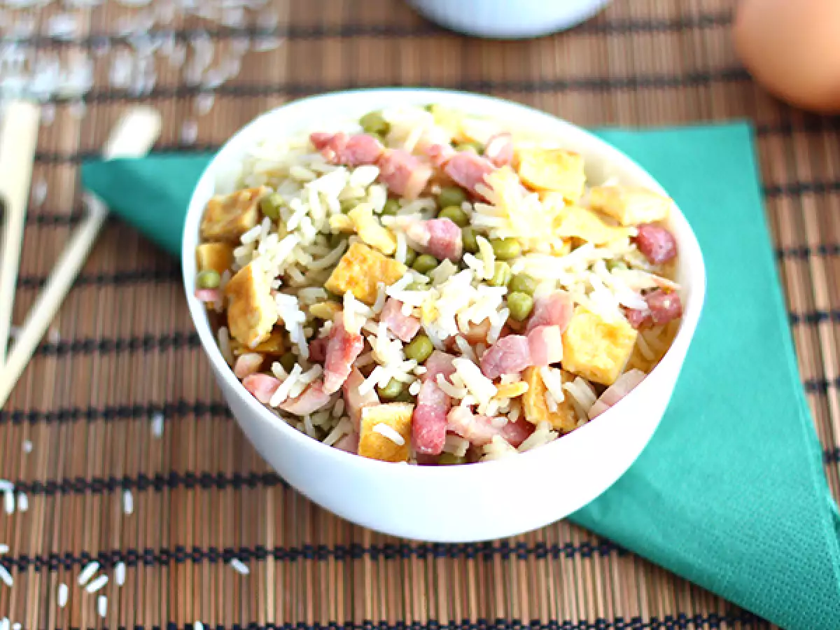 Recept Ekspresni kantonski riž, enostaven recept