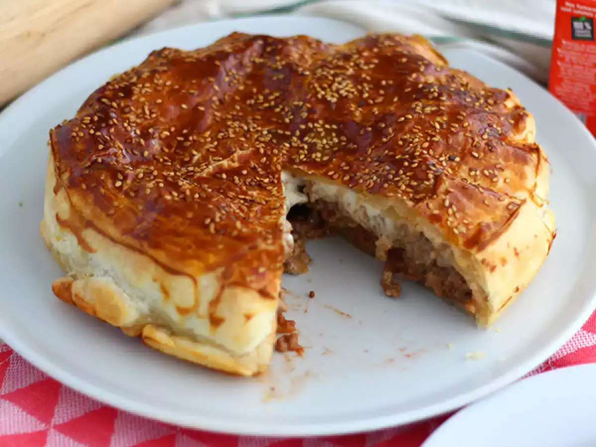 Recept Hamburger pita, cheeseburger za delitev!