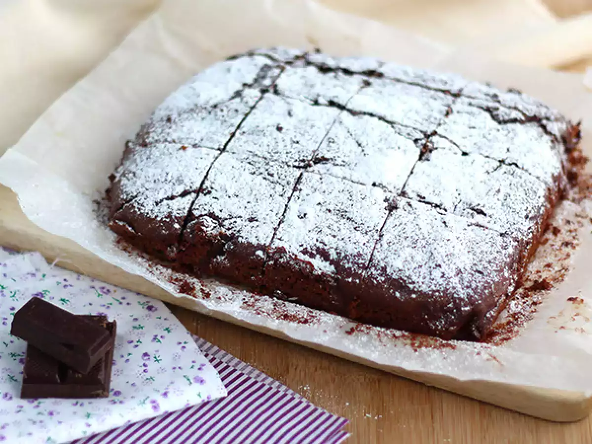 Recept Veganski brownie, brez jajc in mleka