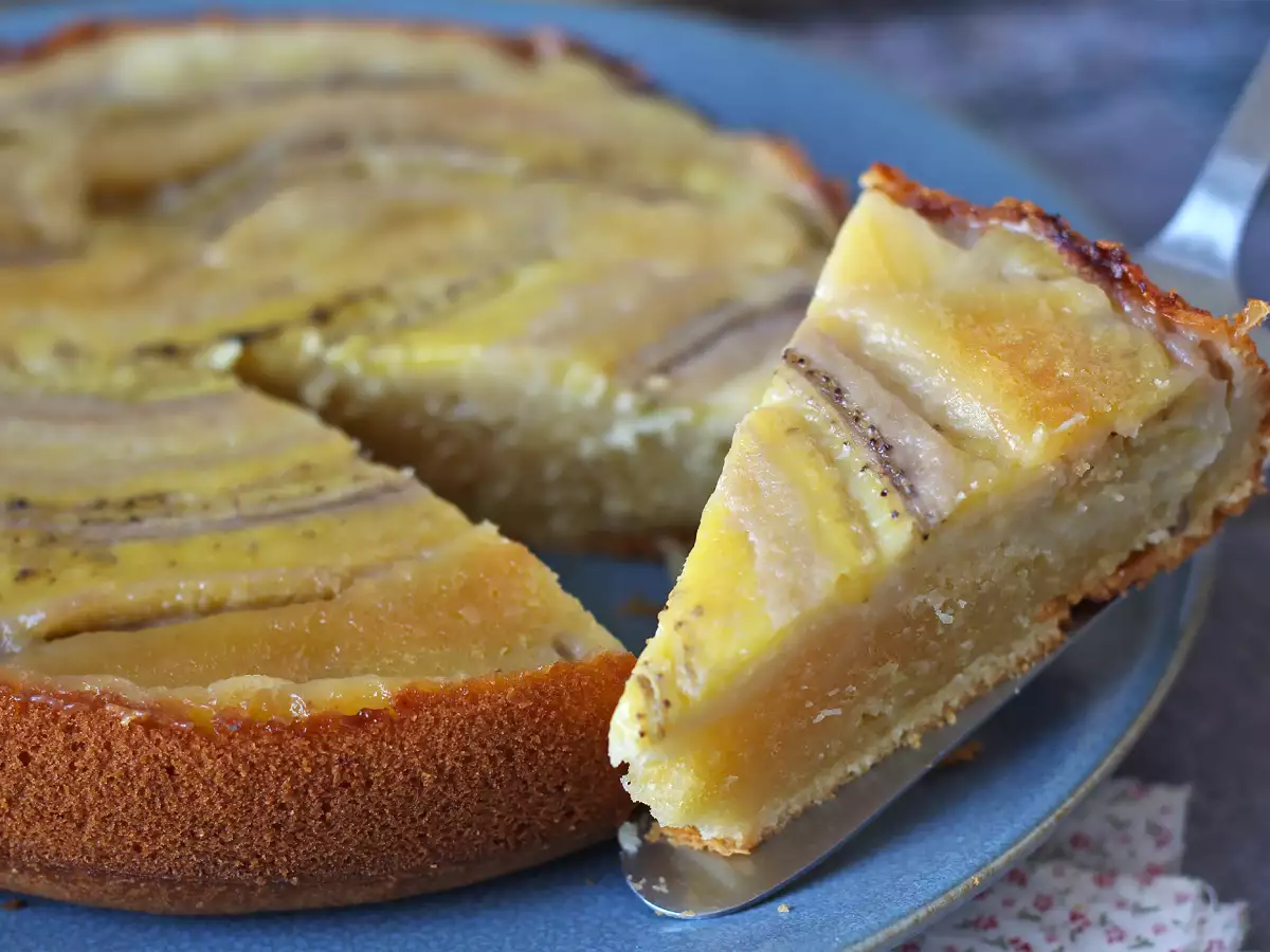 Recept Extra fondant upside-down banana cake