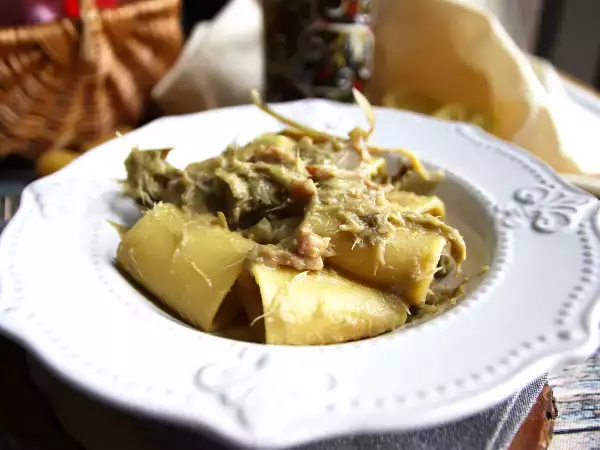Recept Testenine z artičokami in slanino, okusna in enostavna priprava prve jedi