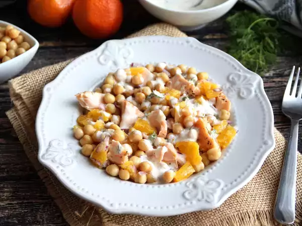 Recept Solata iz lososa, čičerike in pomaranče