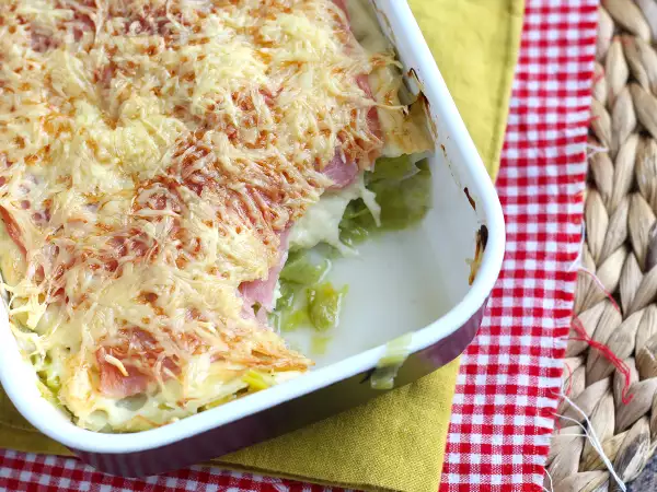 Recept Por au gratin s kuhano šunko in sirom