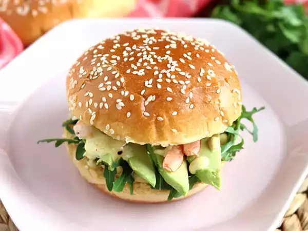 Recept Sendvič s kozicami, avokadom in koriandrom