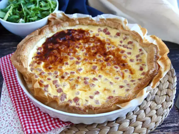 Recept Nizkomaščobni quiche s šunko, sirom in jogurtom!