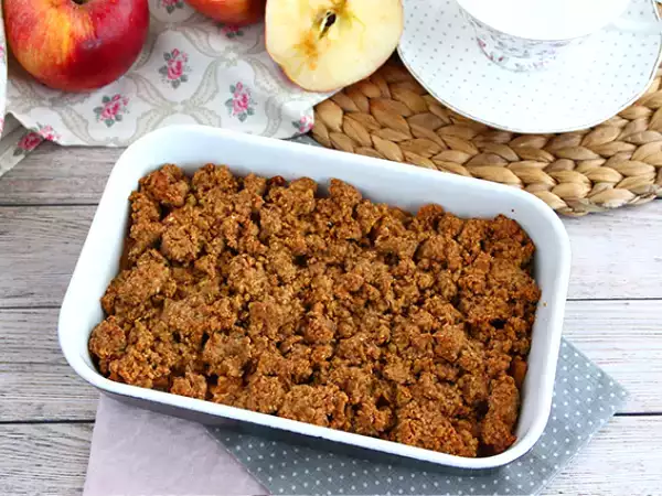 Recept Jabolčni drobljenec (veganski in brez glutena)