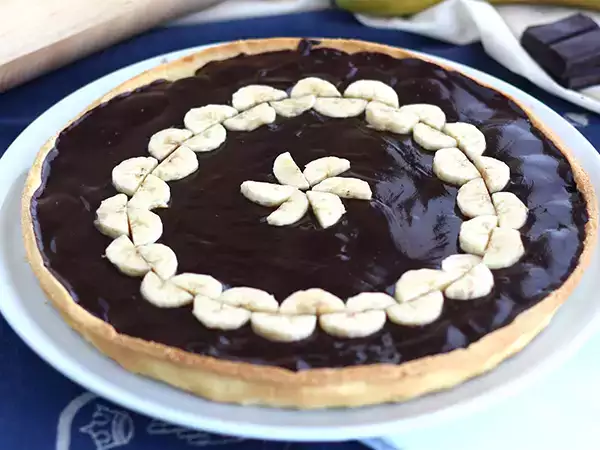 Recept Banana in čokoladni tart (korak za korakom)