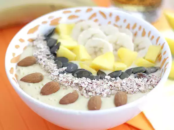 Recept Mango banana smoothie bowl