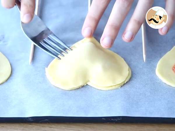 Pita v obliki srca za valentinovo - Priprava korak 5