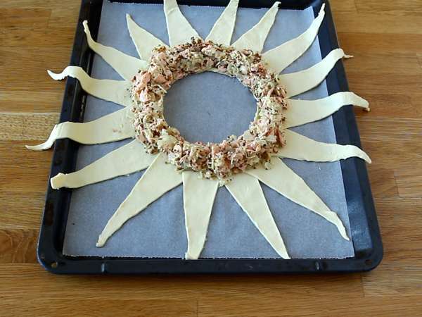 Losos in gorčično listnato testo - Priprava korak 9