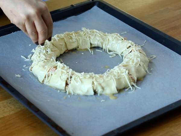 Losos in gorčično listnato testo - Priprava korak 10