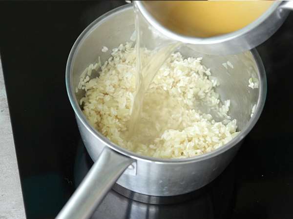 Rižota s sirom in chorizom - Priprava korak 4