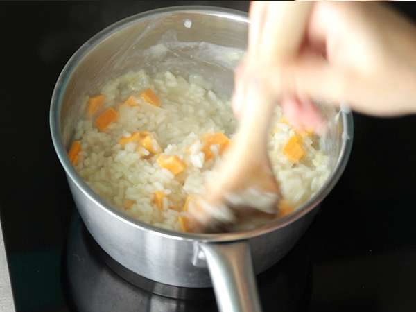 Rižota s sirom in chorizom - Priprava korak 7