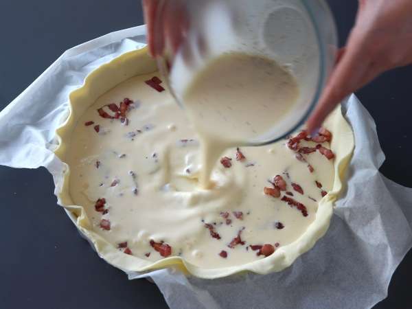 Enostaven domač quiche lorraine recept - Priprava korak 3