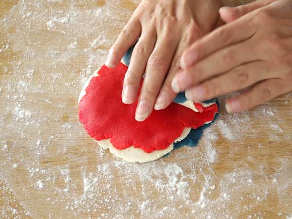 Tribarvni piškoti, francoska zastava - Priprava korak 4