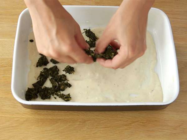 Lazanja s špinačo in kozjim sirom - Priprava korak 1