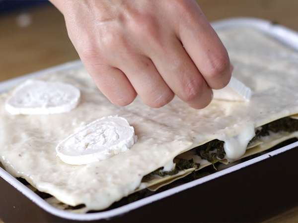 Lazanja s špinačo in kozjim sirom - Priprava korak 4