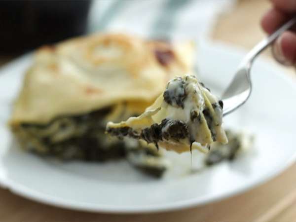 Lazanja s špinačo in kozjim sirom - Priprava korak 6