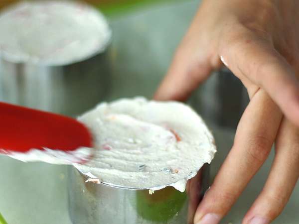 Soleni lososovi cheesecakes - Priprava korak 4