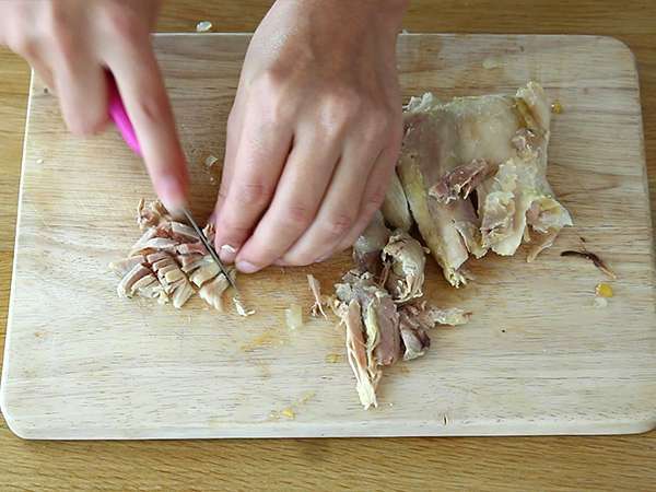 Piščančje rillettes s piščančjo gorčico - Priprava korak 3