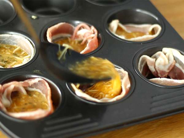 Mafini s slanino - Priprava korak 3