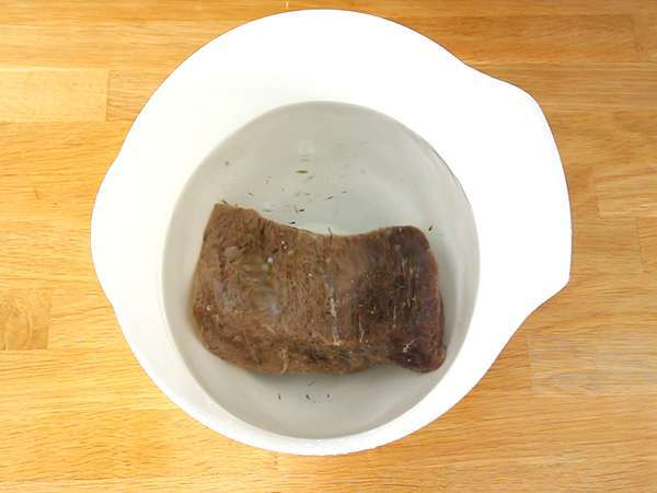 Bündnerfleisch ali surovo goveje meso - Priprava korak 3