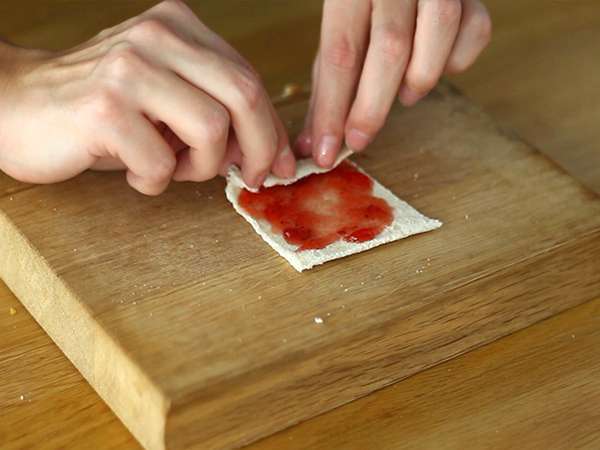 Kruhovi zavitki z marmelado - Priprava korak 2